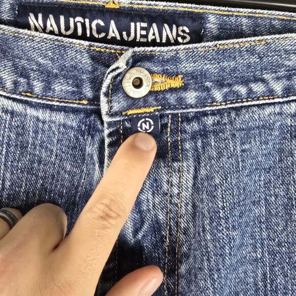 Vintage Nautica Mens Baggy Carpenters Jeans 42x29 Skater Hip Hop Y2K Grunge - Picture 9 of 16